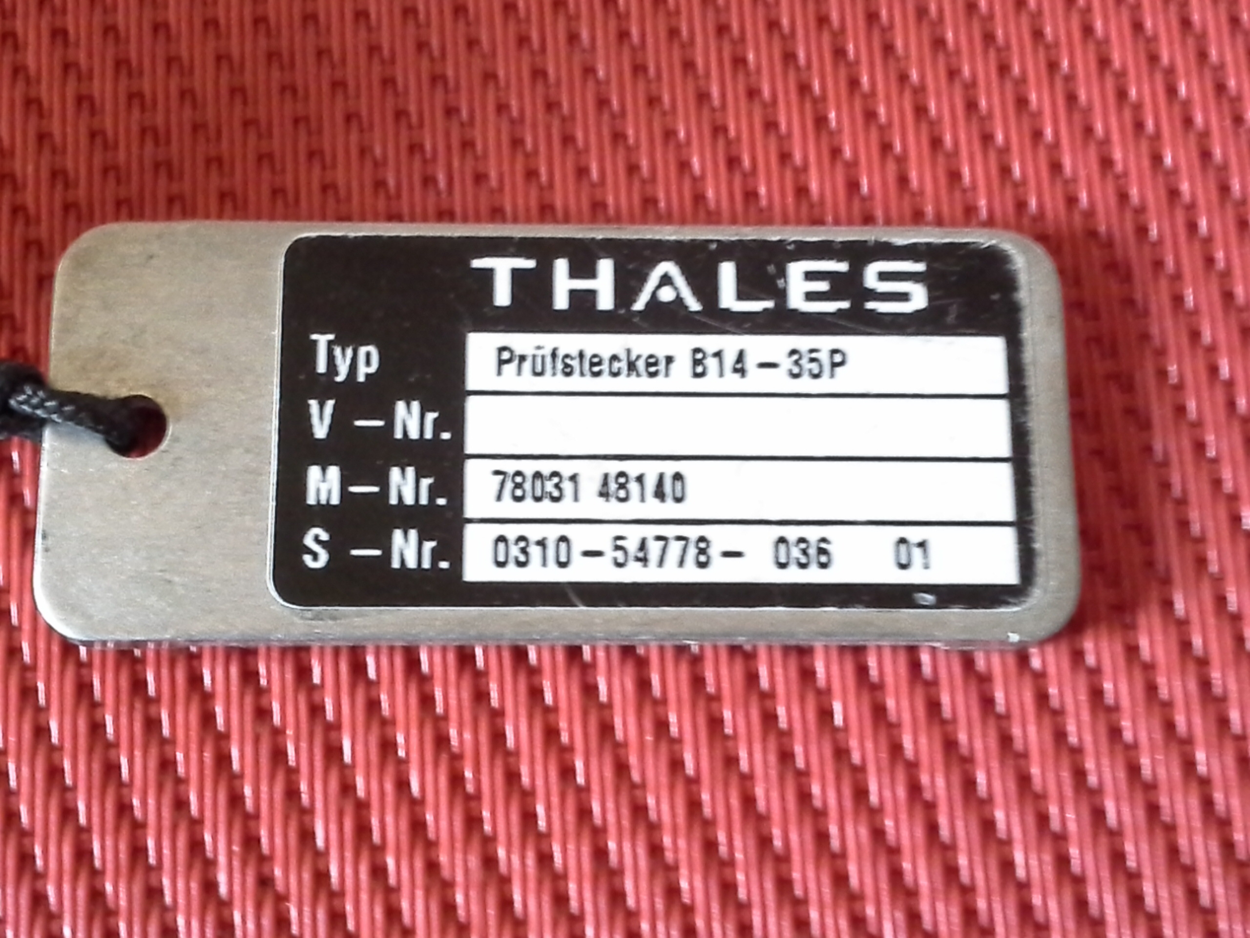 Thales Prüfstecker B14-35P