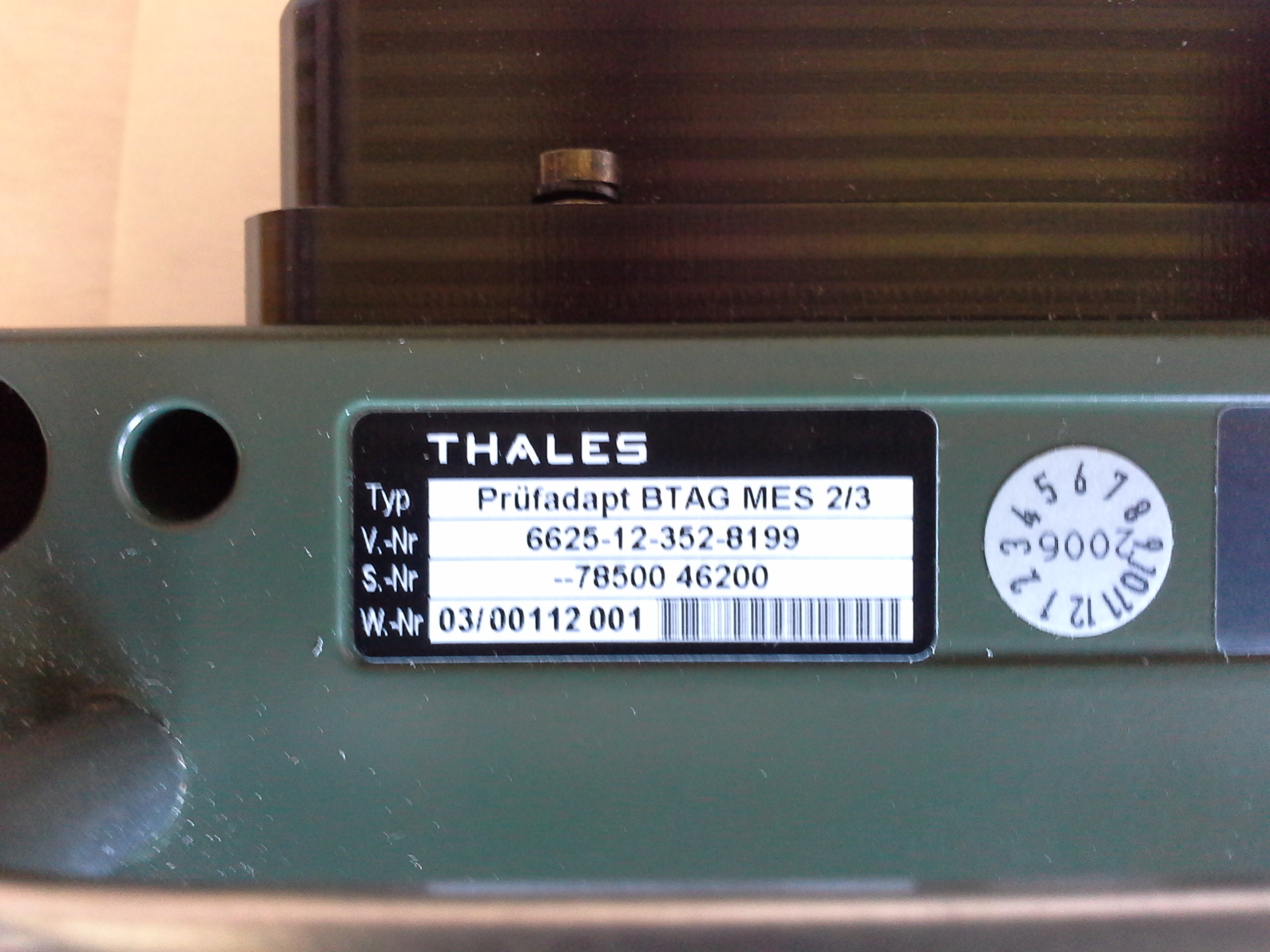 Thales Prüfadapter BTAG