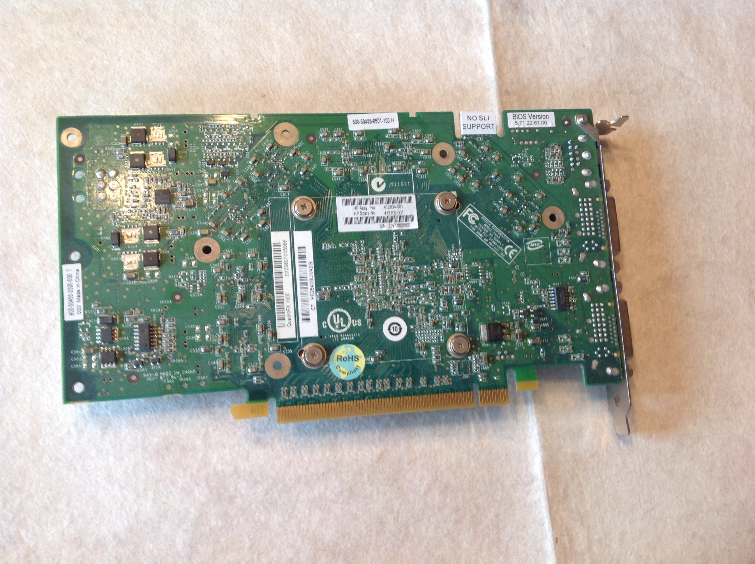 nVIDIA Quadro FX 1500 Grafikkarte PCI-E x16 256MB 2xDVI