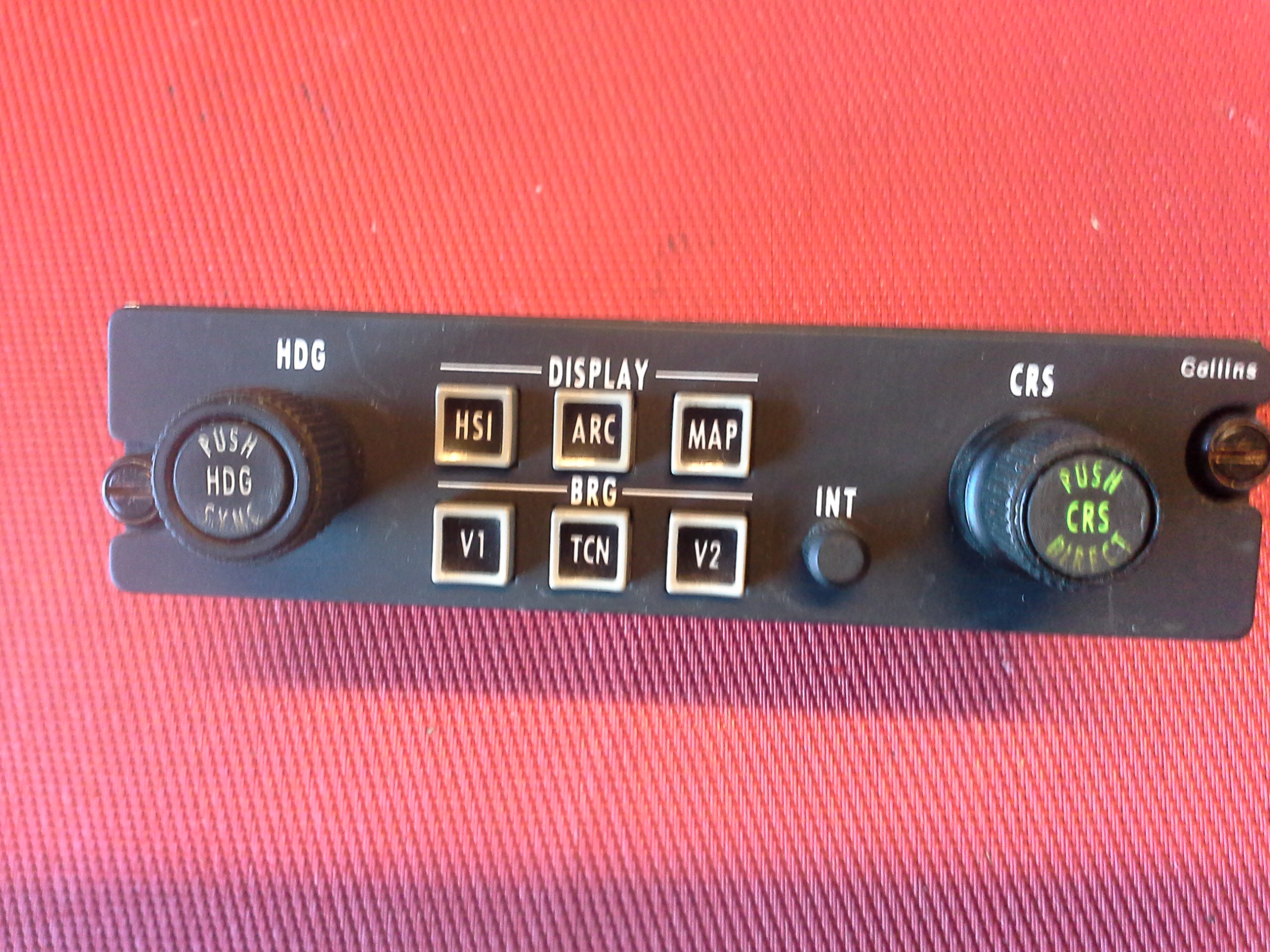 Bedienfeld des Navigationsdisplay/ Horizontal Situation Indicator (HSI), HCP-74C Controll Panel, Cockpit, Mittelconsole, Flugzeug, Transall C-160